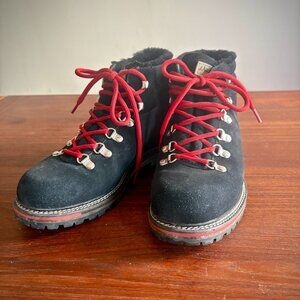 Monetllana Black Suede Hiking Boots -size 8-8.5